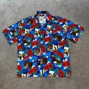 SKUNK TRAIN Hawaiian Shirt - Collectible - 100% Rayon - NWOT - Size L